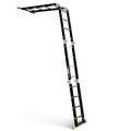 4.7m 15.5FT Aluminium Multipurpose Ladder Telescoping Folding Extension Platform Schwarz